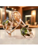 14K rose red gold 14k 583 Yellow Peridot earrings vec013 Russian Soviet USSR Vintage style Art Deco style